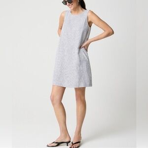J.Crew Factory Striped Linen-blend sleeveless mini dress - Size 6